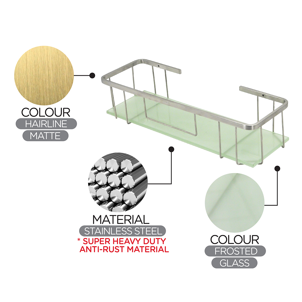Bathroom Accessories|Wire Basket|Frosted glass