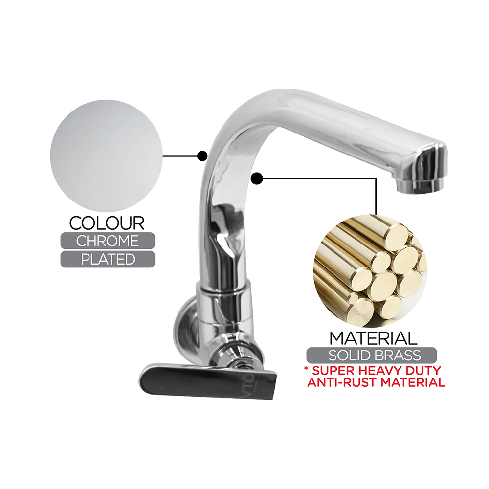 Kitchen Cold Tap|EGO Stainless Steel Single Sink Cold Tap|Wall mount