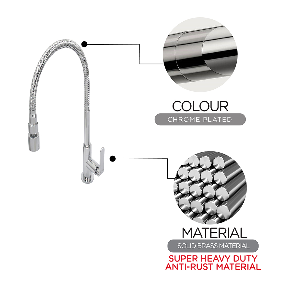 Kitchen Cold Tap|JAZZ Stainless Steel Sink Cold Tap|Single sink cold tap|Top mount