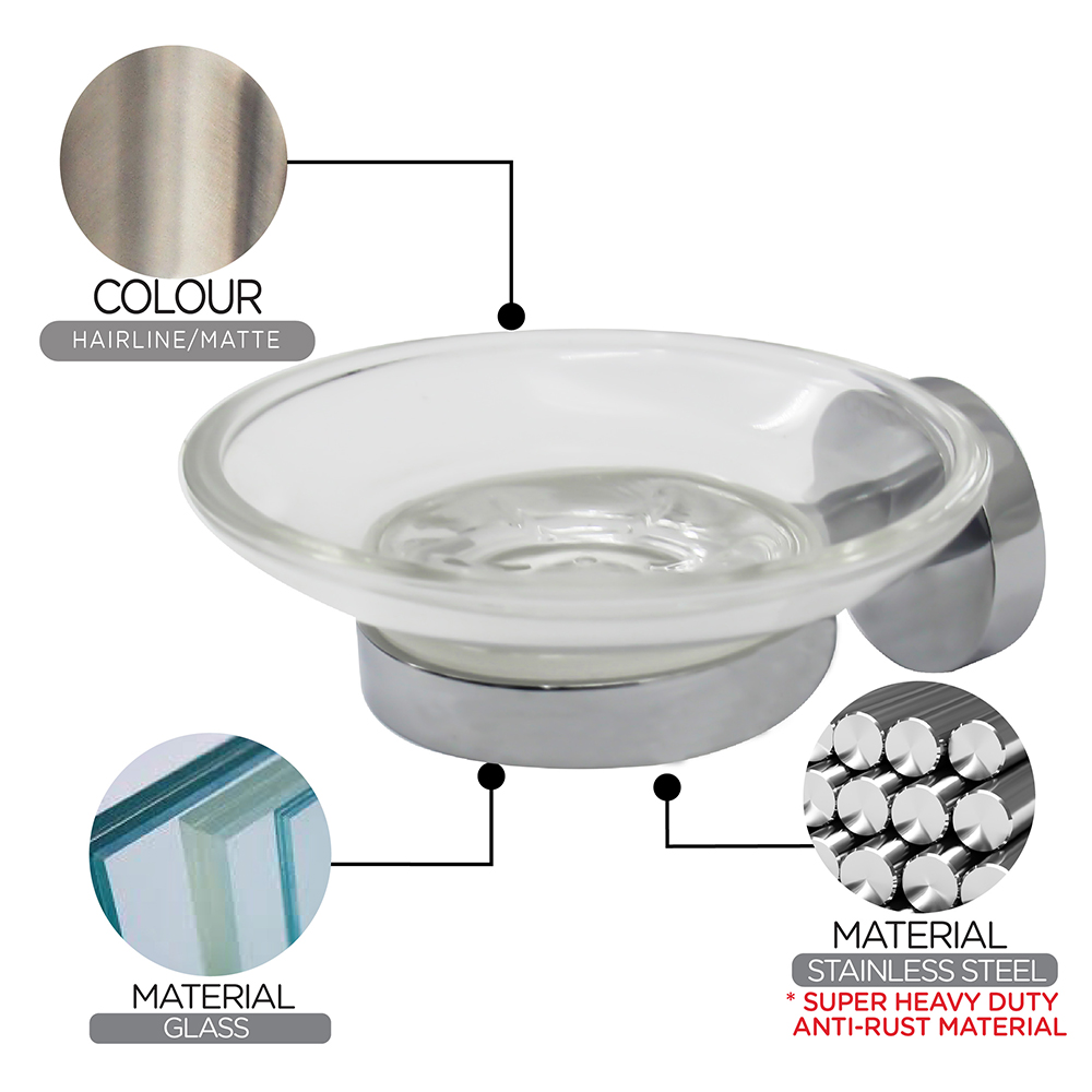 Bathroom Accessories|Series 811 ( Endless ) Stainless Steel|Soap Dish with holder